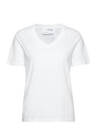 Slfessential Ss V-Neck Tee Noos Tops T-shirts & Tops Short-sleeved White Selected Femme