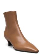 New Point Low Shoes Boots Ankle Boots Ankle Boots With Heel Brown Apair