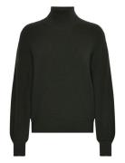 Mschmagnea Rachelle Rib Pullover Tops Knitwear Turtleneck Black MSCH Copenhagen