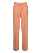 Wool Twill Pleated Straight Pant Bottoms Trousers Suitpants Pink Calvin Klein