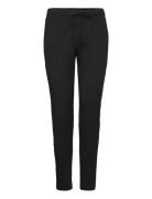 Jersey Loose Fit Pants Ankle Bottoms Trousers Straight Leg Black Tom Tailor