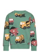 Sweater Vehicles Tops Sweatshirts & Hoodies Sweatshirts Green Lindex