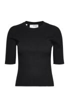 Slfmala 2/4 Knit O-Neck Noos Tops Knitwear Jumpers Black Selected Femme