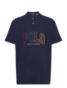 Big Fit Mesh Polo Shirt Tops T-Kortærmet Skjorte Navy Polo Ralph Lauren