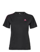 Adizero Tee W Sport T-shirts & Tops Short-sleeved Black Adidas Performance