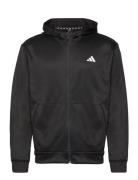 Train Essentials Seasonal Training Full-Zip Hoodie Sport Sweatshirts & Hoodies Hoodies Black Adidas Performance