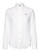 Relaxed Fit Linen Shirt Tops Shirts Long-sleeved White Polo Ralph Lauren