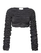 Isabel Vita Top Tops Blouses Long-sleeved Black Hosbjerg