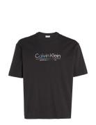 Glitch Logo Modern Comfort Tee Tops T-Kortærmet Skjorte Black Calvin Klein