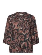 Kadorita Blouse Tops Blouses Long-sleeved Brown Kaffe