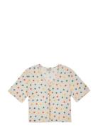Multicolor Stars Shirt Tops Blouses Short-sleeved Cream Bobo Choses