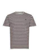 Ace Striped T-Shirt Gots Tops T-Kortærmet Skjorte Grey Double A By Wood Wood