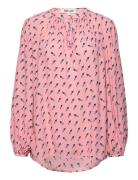 Dvf New Freddie Blouse Tops Blouses Long-sleeved Pink Diane Von Furstenberg