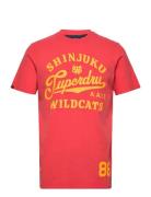 Vintage Home Run Tee Tops T-Kortærmet Skjorte Red Superdry
