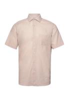 Bs Gandia Casual Modern Fit Shirt Tops Shirts Short-sleeved Cream Bruun & Stengade