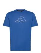 Ti 3B Tee Sport T-Kortærmet Skjorte Blue Adidas Performance