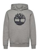 Kennebec River Tree Logo Hoodie Mgh/Dark Sapphire Tops Sweatshirts & Hoodies Hoodies Grey Timberland
