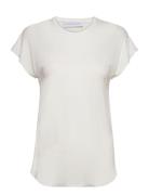 Tencel Tee-Shirt Tops T-shirts & Tops Short-sleeved White Cathrine Hammel