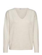 Onlrica Life L/S V-Neck Pullo Knt Noos Tops Knitwear Jumpers Cream ONLY