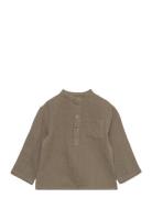 Shirt Tops Shirts Long-sleeved Shirts Brown Sofie Schnoor Baby And Kids