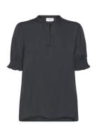 Nunnisz Shirt Tops Blouses Short-sleeved Black Saint Tropez