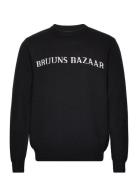Simonbbnouveau Knit Tops Knitwear Round Necks Black Bruuns Bazaar