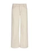 Reem Natural Jeans Bottoms Jeans Wide Beige MOS MOSH