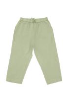 Classic Crisp Poplin Trousers Bottoms Trousers Green Copenhagen Colors