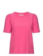 Fqblond-Tee Tops T-shirts & Tops Short-sleeved Pink FREE/QUENT