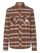 Resteröds Flannel Shirt Tops Overshirts Brown Resteröds