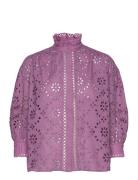 Lika Tops Blouses Long-sleeved Purple SUNCOO Paris