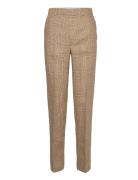 Glen Plaid Linen Tweed Trouser Bottoms Trousers Suitpants Beige Polo Ralph Lauren