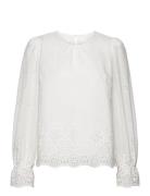 Paris Blouse Tops Blouses Long-sleeved White Creative Collective