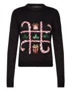 Vmxmasgame Ls O-Neck Pullover Xmas Tops Knitwear Jumpers Black Vero Moda