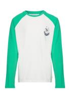 Printed Longsleeve Tops T-shirts Long-sleeved T-Skjorte Green Tom Tailor