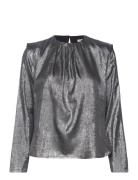 Ulla Tops Blouses Long-sleeved Grey Stella Nova