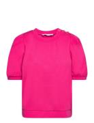 Sweat Shirt With Pleats Tops T-shirts & Tops Short-sleeved Pink Coster Copenhagen