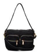 Celina Bag Real Suede W. Gold Bags Small Shoulder Bags-crossbody Bags Black Noella