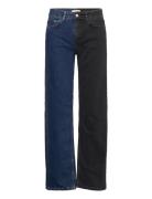 T. Elisa Jeans Bottoms Jeans Straight-regular Blue Basic Apparel