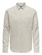 Onsgudmund Slim 1-Pkt Solid Shirt Noos Tops Shirts Casual Cream ONLY & SONS