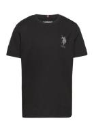 Large Dhm T-Shirt Tops T-Kortærmet Skjorte Black U.S. Polo Assn.