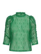 Lilou Blouse Tops Blouses Long-sleeved Green Lollys Laundry