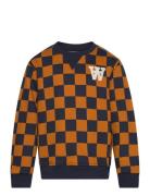 Rod Kids Checkered Sweatshirt Tops Sweatshirts & Hoodies Sweatshirts Multi/patterned Wood Wood