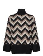 Vmkalina Ls Highneck Long Pullover Ga Tops Knitwear Turtleneck Black Vero Moda