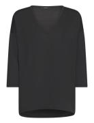 Vmkanva 3/4 V-Neck Top Jrs Tops T-shirts & Tops Short-sleeved Black Vero Moda