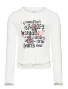 Top Long Sleeve With Mesh Tops T-shirts Long-sleeved T-Skjorte White Lindex
