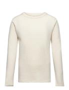 Abba - T-Shirt Tops T-shirts Long-sleeved T-Skjorte Cream Hust & Claire