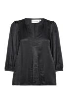 Darlingkb Top Tops Blouses Short-sleeved Black Karen By Simonsen