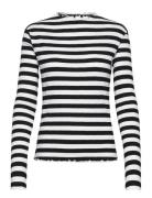 Candacekb Big Stripe Ls Tops T-shirts & Tops Long-sleeved Black Karen By Simonsen