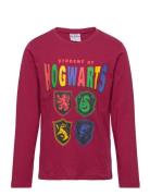 Long-Sleeved T-Shirt Tops T-shirts Long-sleeved T-Skjorte Pink Harry Potter